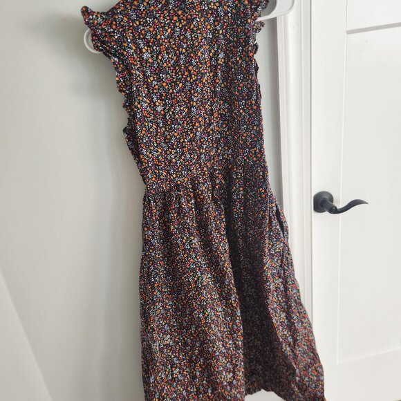 J.crew factory smocked floral midi dress xs - Picture 4 of 5